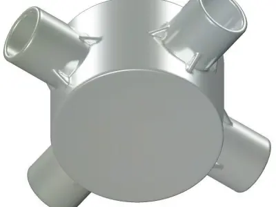 Steel Electrical Junction Box 3D model