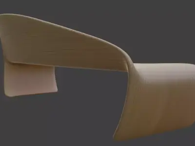 Wooden Park Bench 3D model