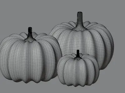 Pumpkin  Low-poly 3D model