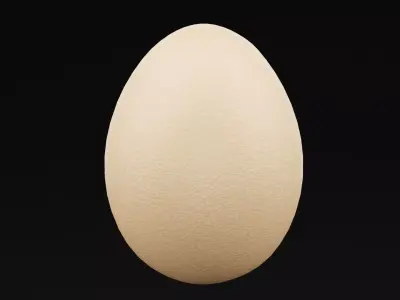 Realistic Red Egg Low-poly 3D model