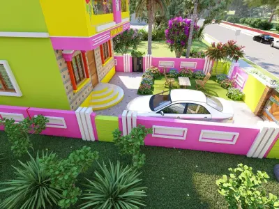 Royal Indian Double Story House Design  3D model