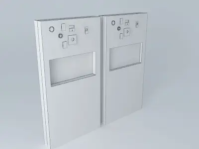 Secure Metal Doors 3D model