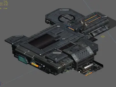 Spacecraft - Ground Platform 01 3D model