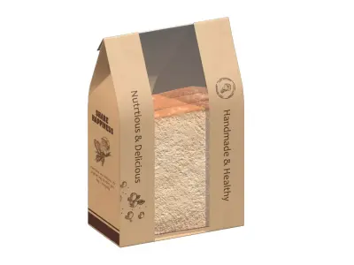 Supermarket Bread 04 Low Poly PBR Realistic Low-poly 3D model