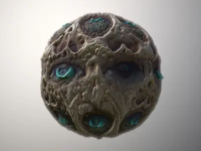 Material Skin Monster 12 Seamless PBR Texture Texture