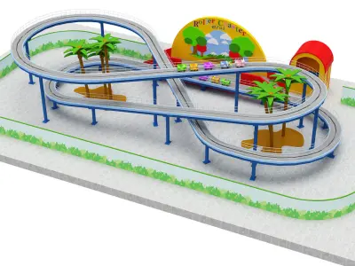 Roller Coaster mini 3D model