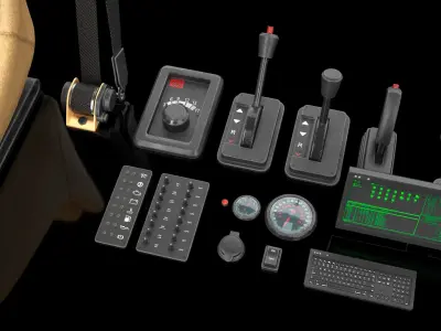  Car Interior Elements Asset PBR 