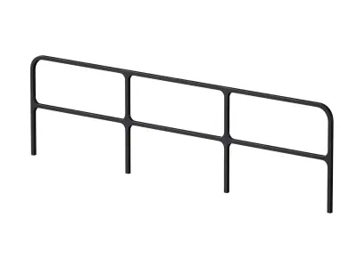 Metal fencing for embankment fence 3D model