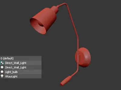Direct Wall Light Low-poly 3D model