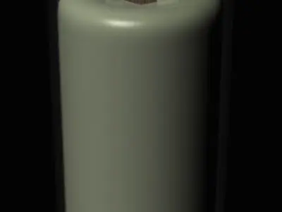 Wood Wick Candle 3D print model