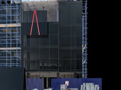 Lowpoly Modular Building 12 Low-poly 3D model