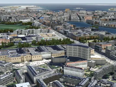 Copenhagen Denmark Low-poly 3D model