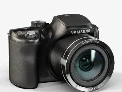 Samsung WB2100 Cobalt Black bridge digital camera Low-poly 3D model