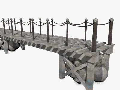 Wooden Bridge 3D model