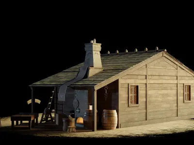Old Blacksmith House 3D model