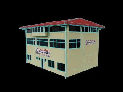 Queensland raceways 3d building PBR model  Low-poly 3D model
