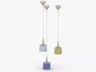 1491 - Chandelier Lamp Low-poly 3D model