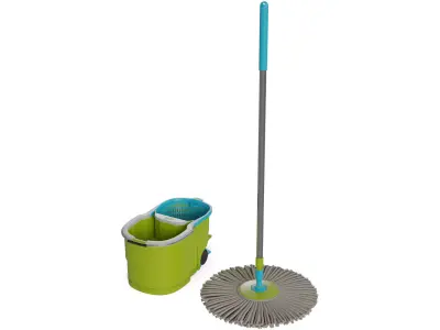Brooms mops and window squeegees Spin Mop and Bucket Free 3D model