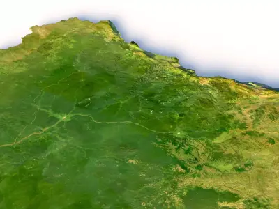 Congo Democratic Republic Country Terrain 3D model