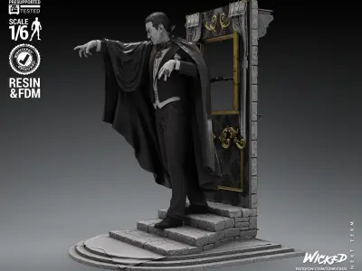 Wicked Horror Dracula Sculpture Tested for 3D printing 3D print model