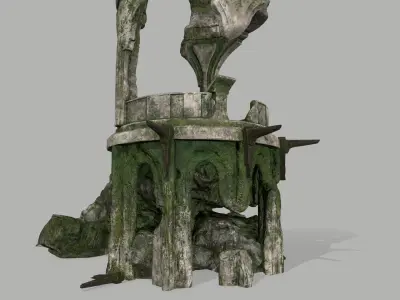 old temple  Low-poly 3D model