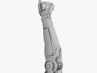Cyborg hand points finger 3D model