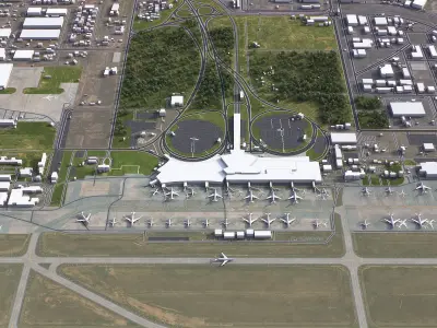 Casablanca - 3D Airport Model Low-poly 3D model