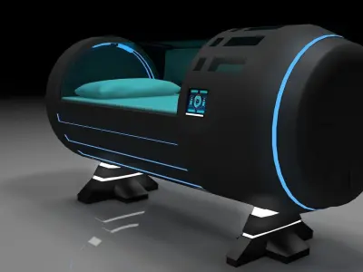 Sci Fi Bed 3D model