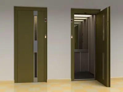 Vintage european elevator 3D model