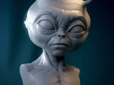 Martian Bust 3D print model