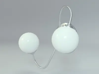 Wall Lamp Double White  3D model