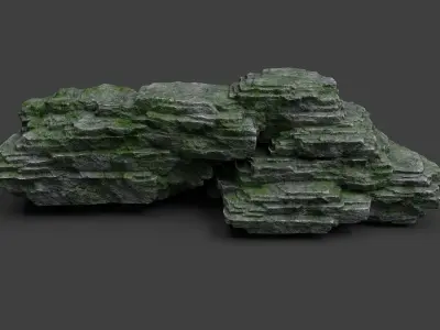 Rock 8-10 Low-poly 3D model