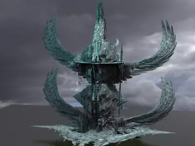 Arch Angel Michael Tower 1 3D model