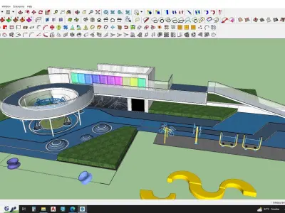 kids playground landscape 3d model 3D model