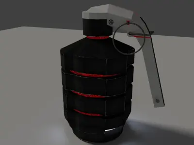 SCI-FI Grenade Low-poly 3D model