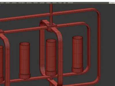 SOHO LOFT LINEAR CHANDELIER Low-poly 3D model