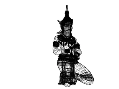 Angkor Wat God 3D model