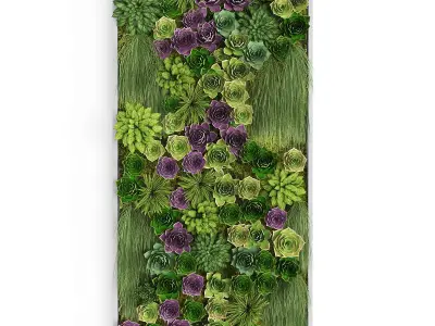 Vertical gardening 014 Low-poly 3D model