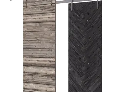 barn doors 01 3D model