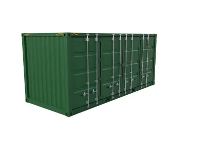 20ft Shipping Container Double Side Open 3D model