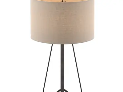 TOLSON LEATHER TABLE LAMP WITH SHADE 3D model