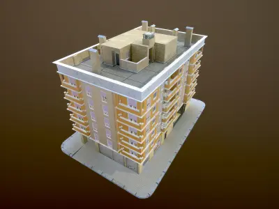 Building apartment Free 3D model