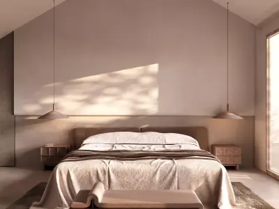 Bedroom interior scene 3D model