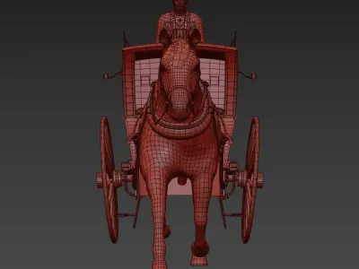  Carriage Hansom Cab (animated) 