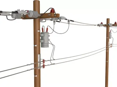 Utility Pole 3D model