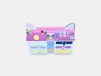 LEGO Gabby doll house toys 10788 Gabi doll house Low-poly 3D model