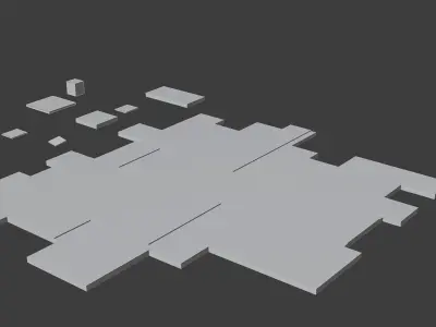 Sci-Fi Platform in the void  Low-poly 3D model
