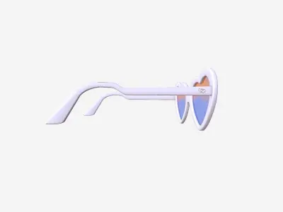 Sunglass Heart C03 Light Purple - Character Design Fashion Low-poly 3D model