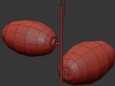 TOPAZ pendant light - multicolored glass globes 3D model