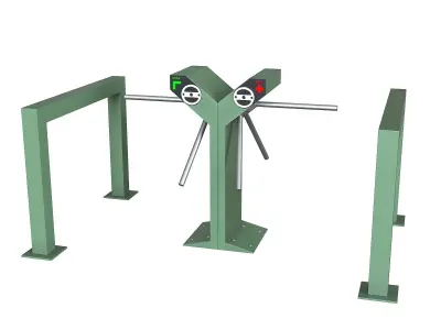 Turnstile Low-poly 3D model